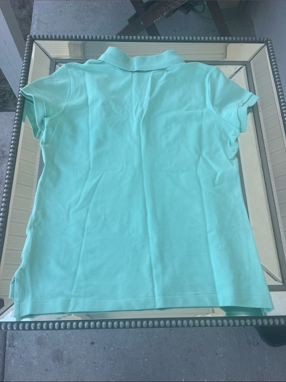 Polo by Ralph Lauren Girls Mint Green Polo Shirt with Pink Pony - Picture 4 of 4